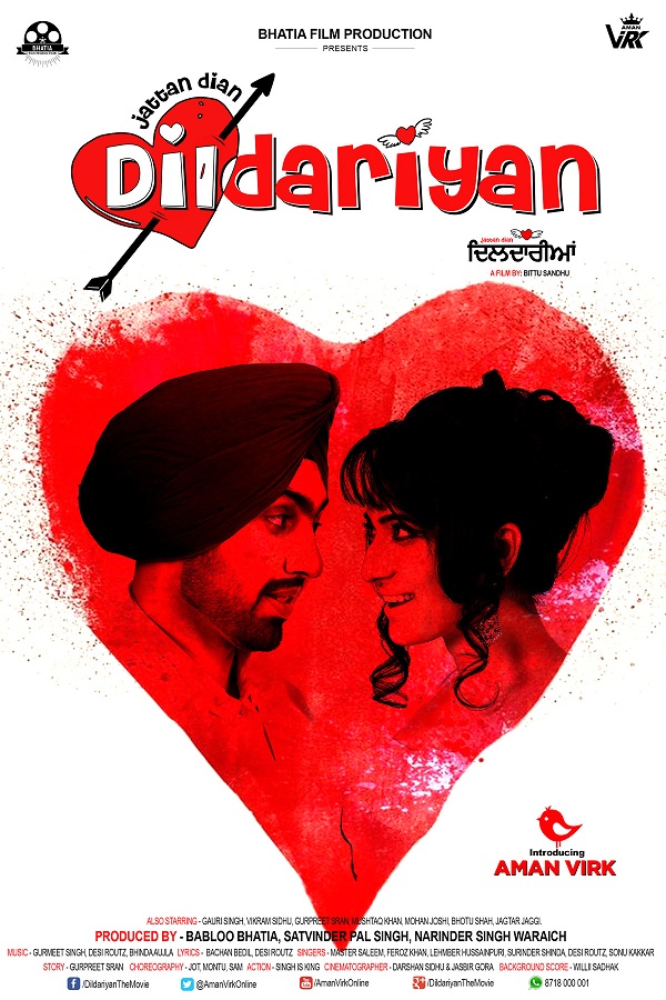 Upcoming Punjabi romantic comedy movie Dildariyan: Starring Aman Virk